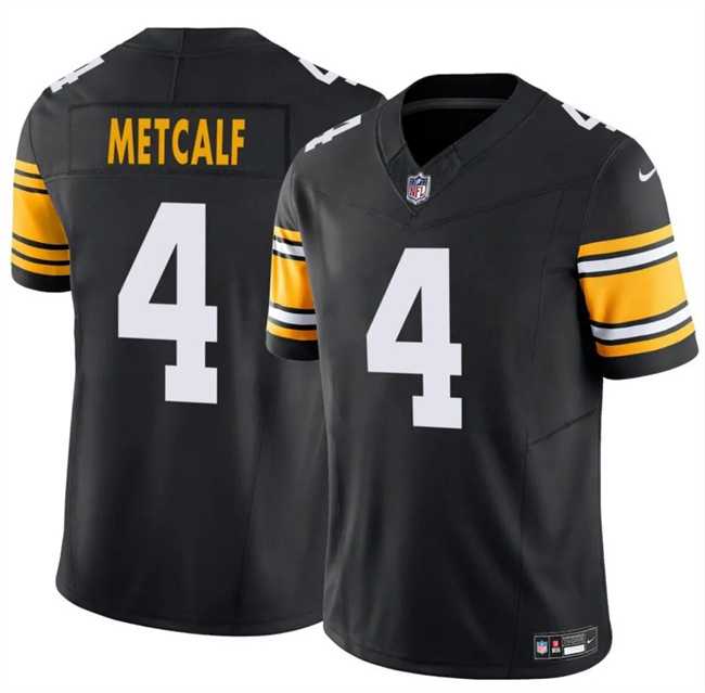 Men & Women & Youth Pittsburgh Steelers #4 DK Metcalf Black 2025 F.U.S.E. Vapor Untouchable Limited Stitched Jersey